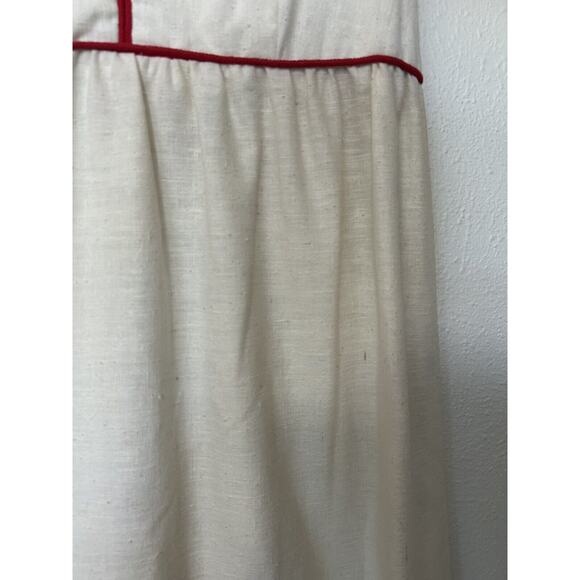 Vintage 60s 70s Maternity Maxi Dress Dan Howard Empire Waist Embroidery Cottage - Picture 4 of 16